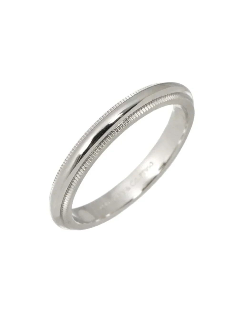 Tiffany & Co Milgrain Ring Width Pt Platinum Together
